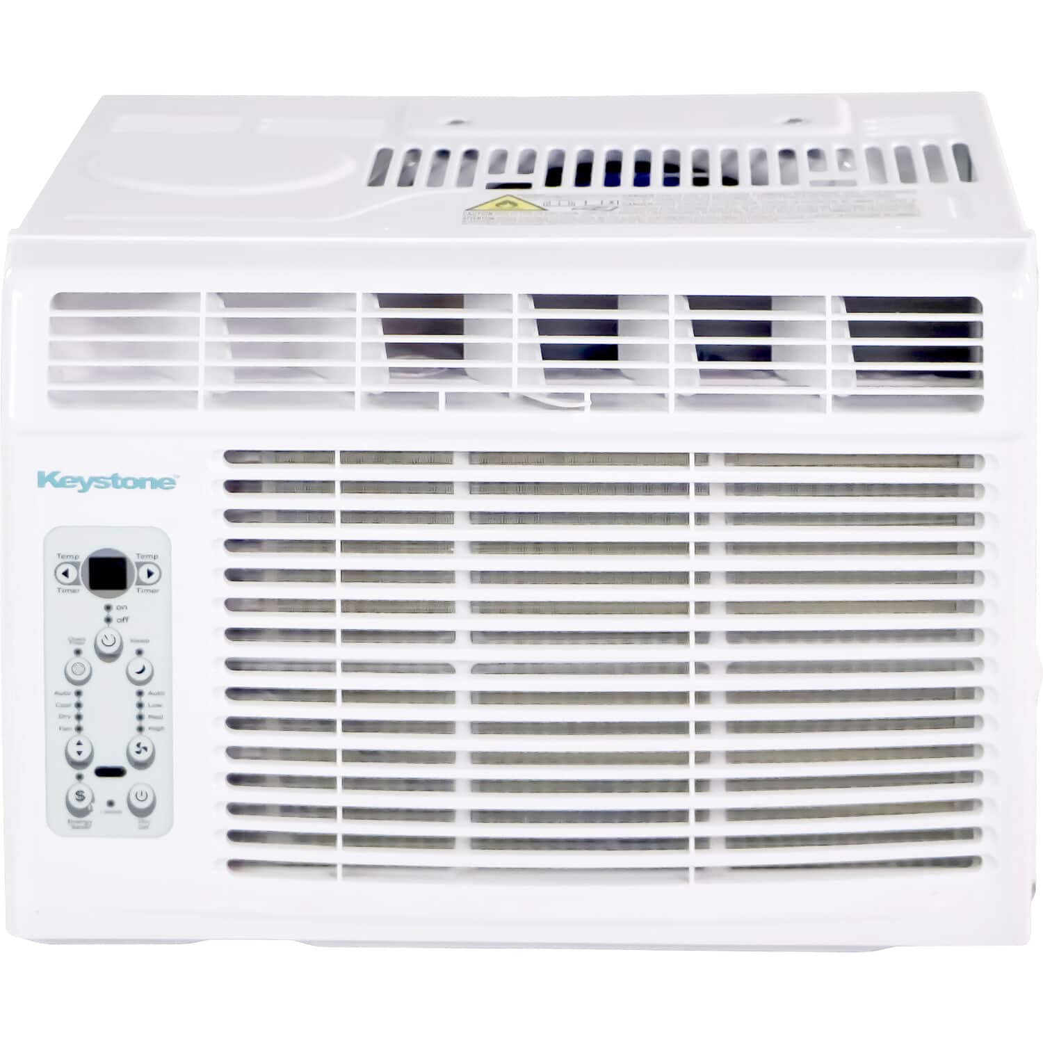 Keystone - 8,000 BTU 115V Window/Wall Air Conditioner with 3,500 BTU Supplemental Heat Capability - White - Front_Zoom