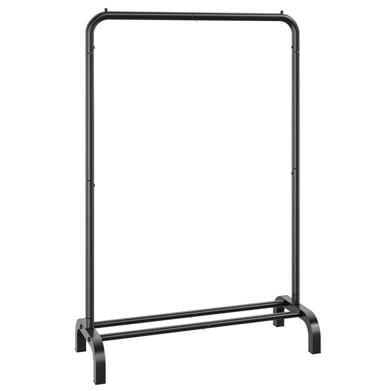 Alt View 5. VEVOR - Clothes Rack, Heavy Duty Clothing Garment Rack with Hanging Rod and Bottom Storage Area, Clothing Rack for Bedroom - Black.
