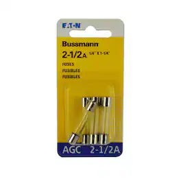 Bussmann - 2-1/2 amps Fast Acting Glass Fuse 5 pk