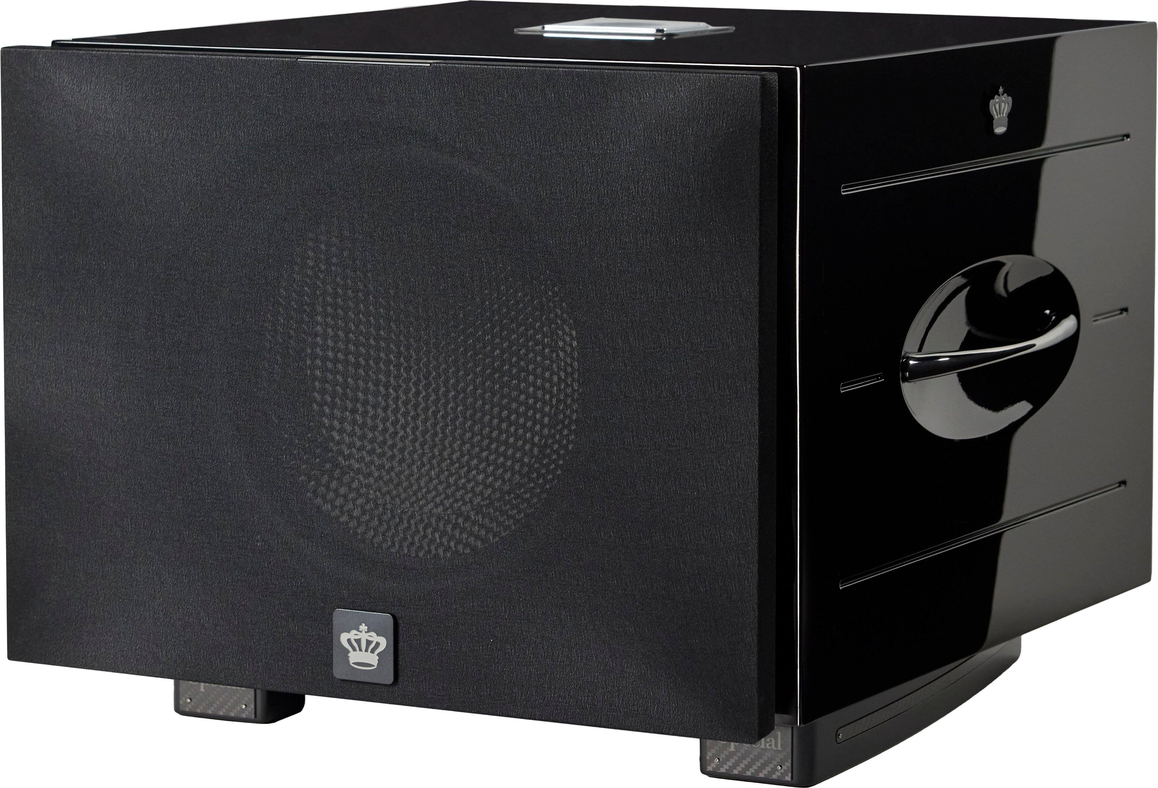 Angle. REL - Carbon Special Black Label Grille Cloth - Black Cloth.