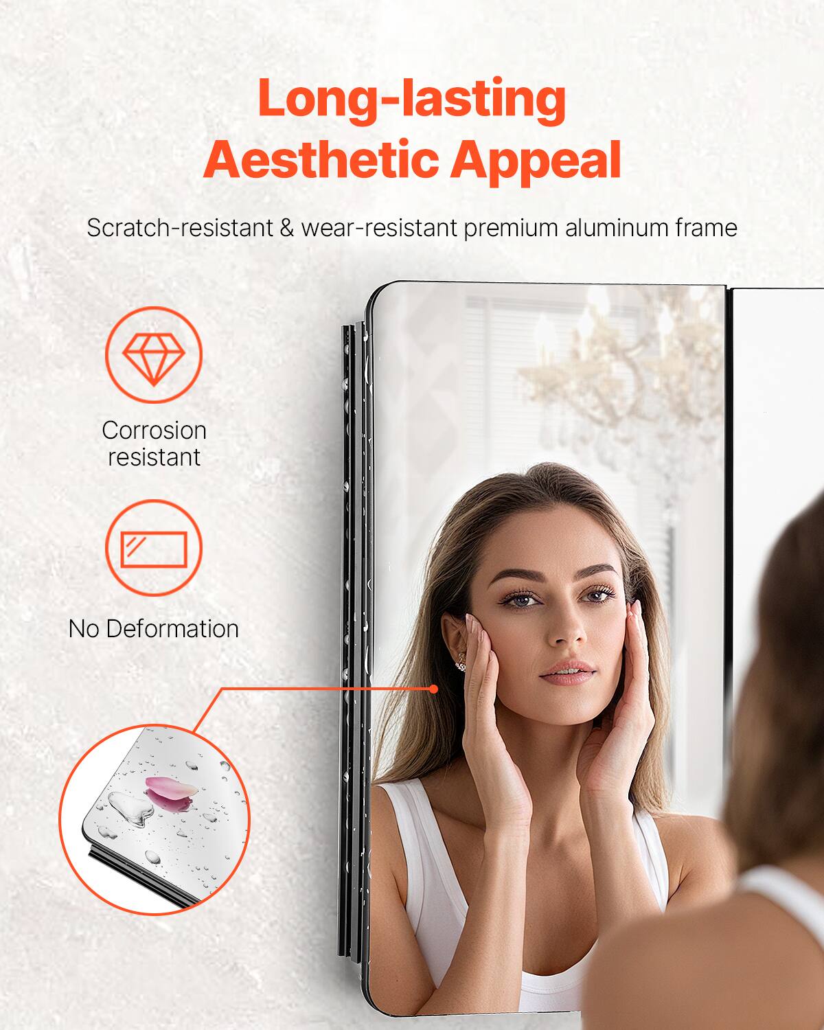 Long-lasting Aesthetic Appeal

Scratch-resistant & wear-resistant premium aluminum frame

- Corrosion resistant
- No Deformation