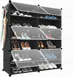 Transparent Door-black 24 Pairs