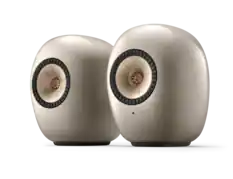 Front. KEF - KEF LS LUXE Wireless HiFi Speakers Dusk Titanium (Pair) - Dusk Titanium.