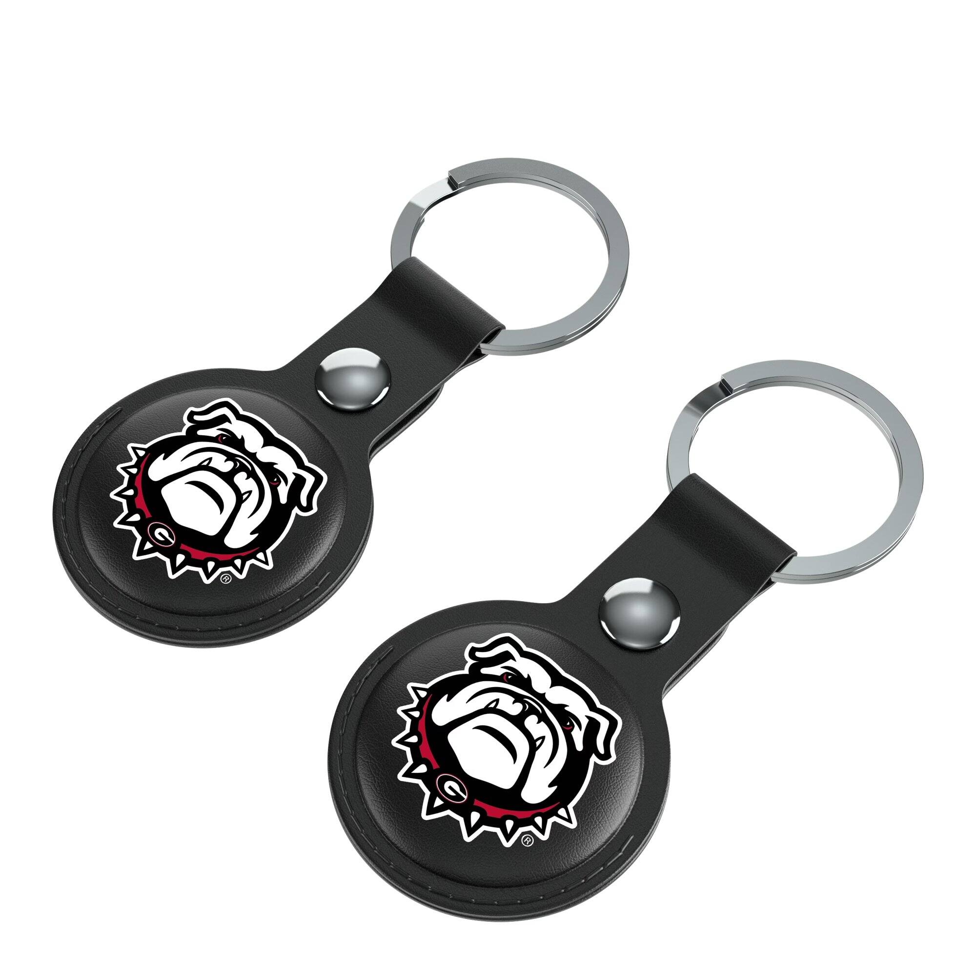 Alt View 1. Keyscaper - Black Georgia Bulldogs Two-Pack AirTag Holders - No Size - Black.