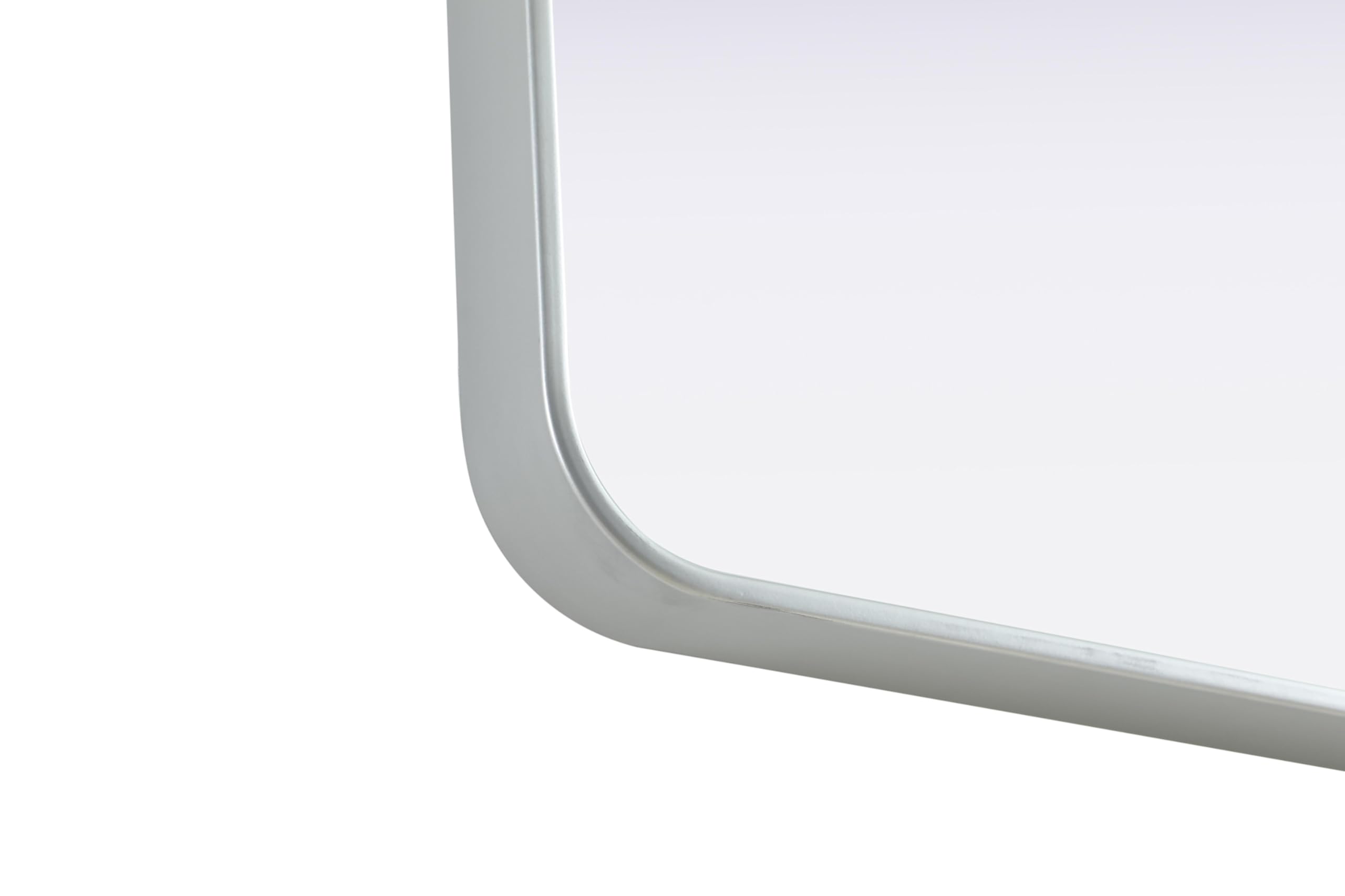 Left. Elegant Decor - Contour Metal Rectangle Mirror 20x30 in Brass - Brass.