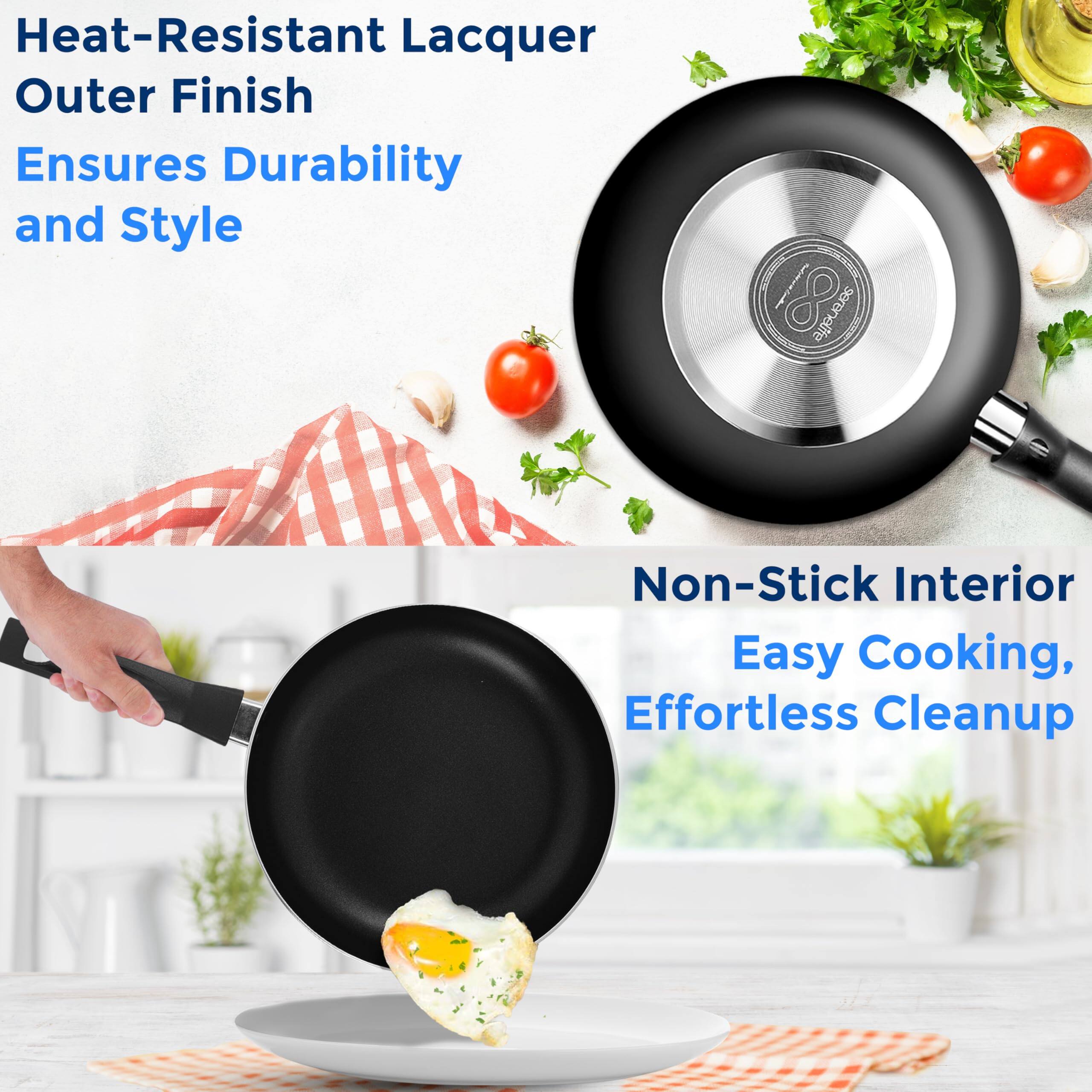 Heat-Resistant Lacquer Outer Finish Ensures Durability and Style

Non-Stick Interior Easy Cooking, Effortless Cleanup
