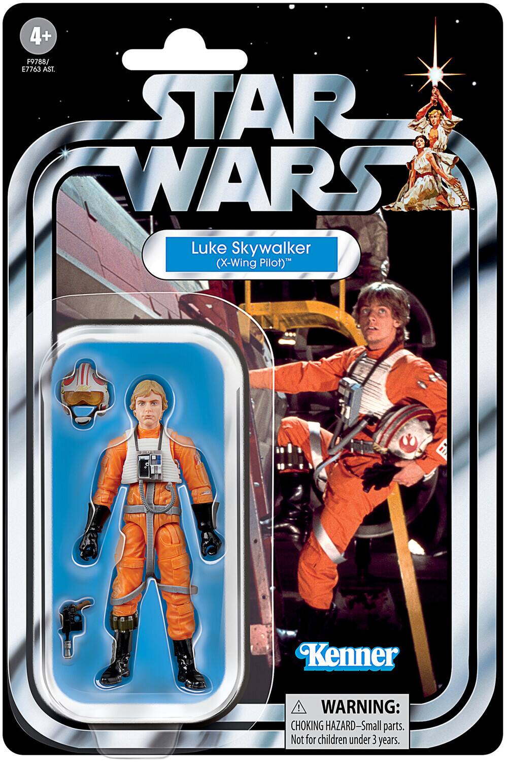 4+ F9788/E7763 AST. STAR WARS Luke Skywalker (X-Wing Pilot) Kenner! WARNING: CHOKING HAZARD-Small parts. Not for children under 3 years.