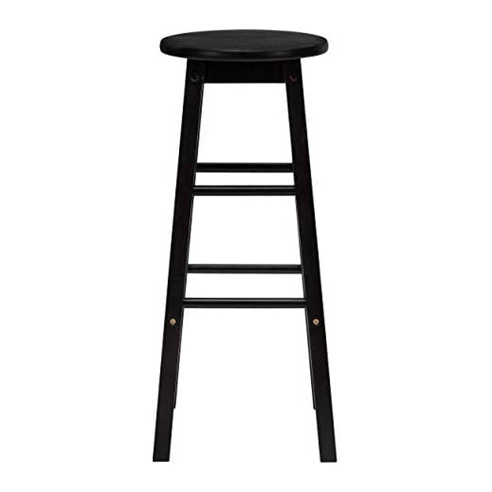 Alt View 2. PJ Wood - PJ Wood Classic Round Seat 24 Inch Kitchen and Counter Stools, Black (4 Pack) - Black.