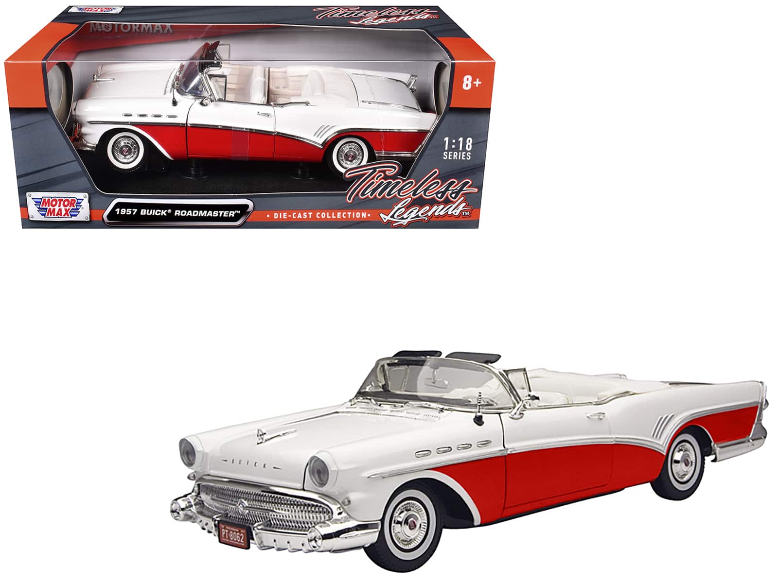 1957 Buick Roadmaster Convertible Red 1/18 Diecast Model Car by Motormax price history on PriceWatchPro