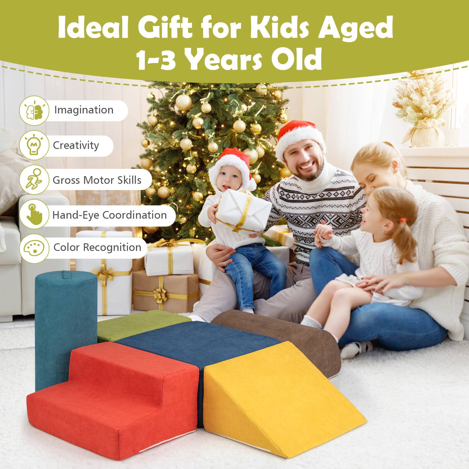 Ideal Gift for Kids Aged 1-3 Years Old

- Imagination
- Creativity
- Gross Motor Skills
- Hand-Eye Coordination
- Color Recognition