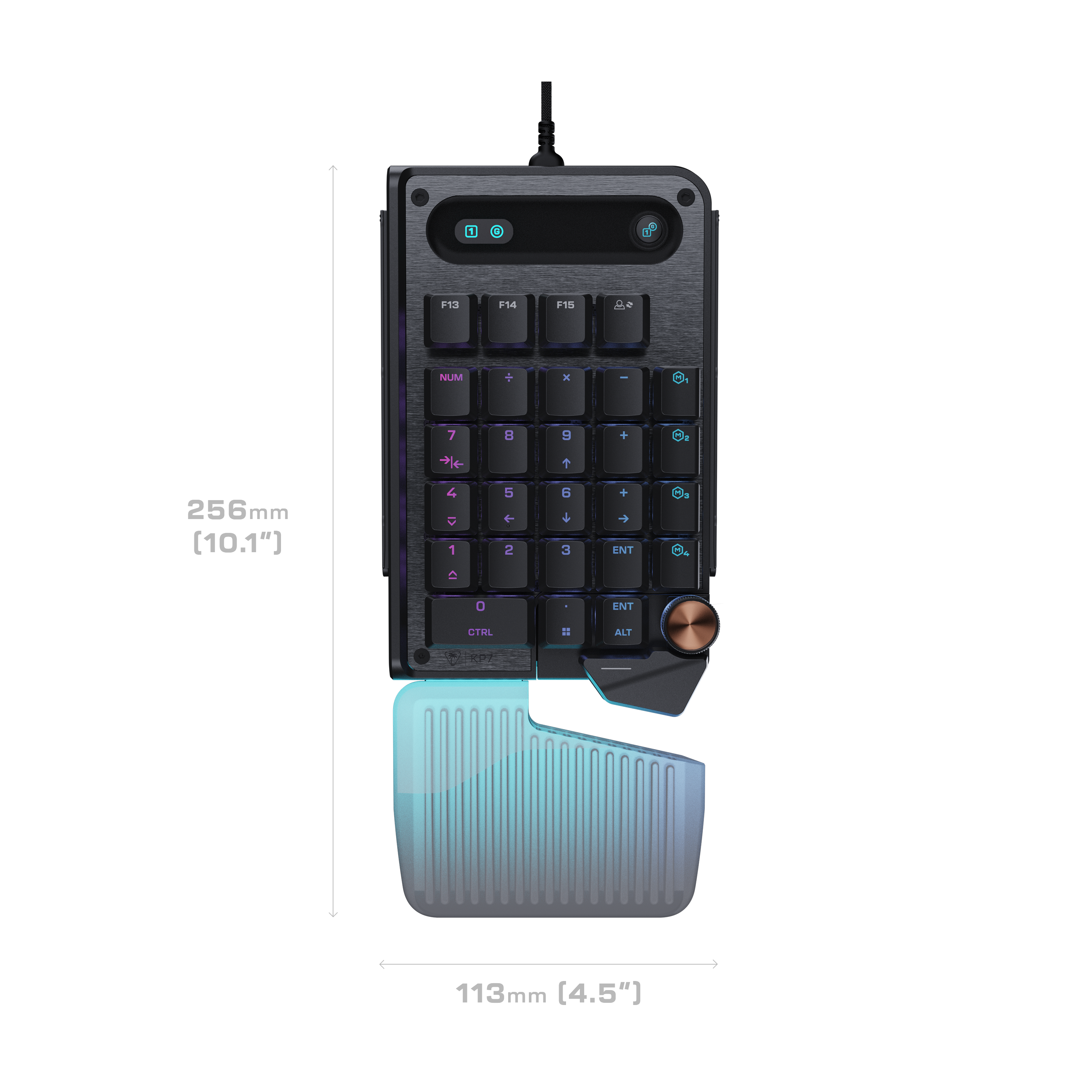 1 a F13 F14 F19 e .. NUM + x ee = 7 B 9 + 81 Caden Cer - 4 C 1 <I 5 + 2 6 3 + + ENT 8 8 O ENT CTRL = ALT 1

886mm (34.9")  
113mm (4.5")
