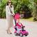 Alt View 3. Gymax - Gymax 3-in-1 kid Push Car w/Adjustable Canopy Under Seat Storage Realistic Sounds Pink - Pink.