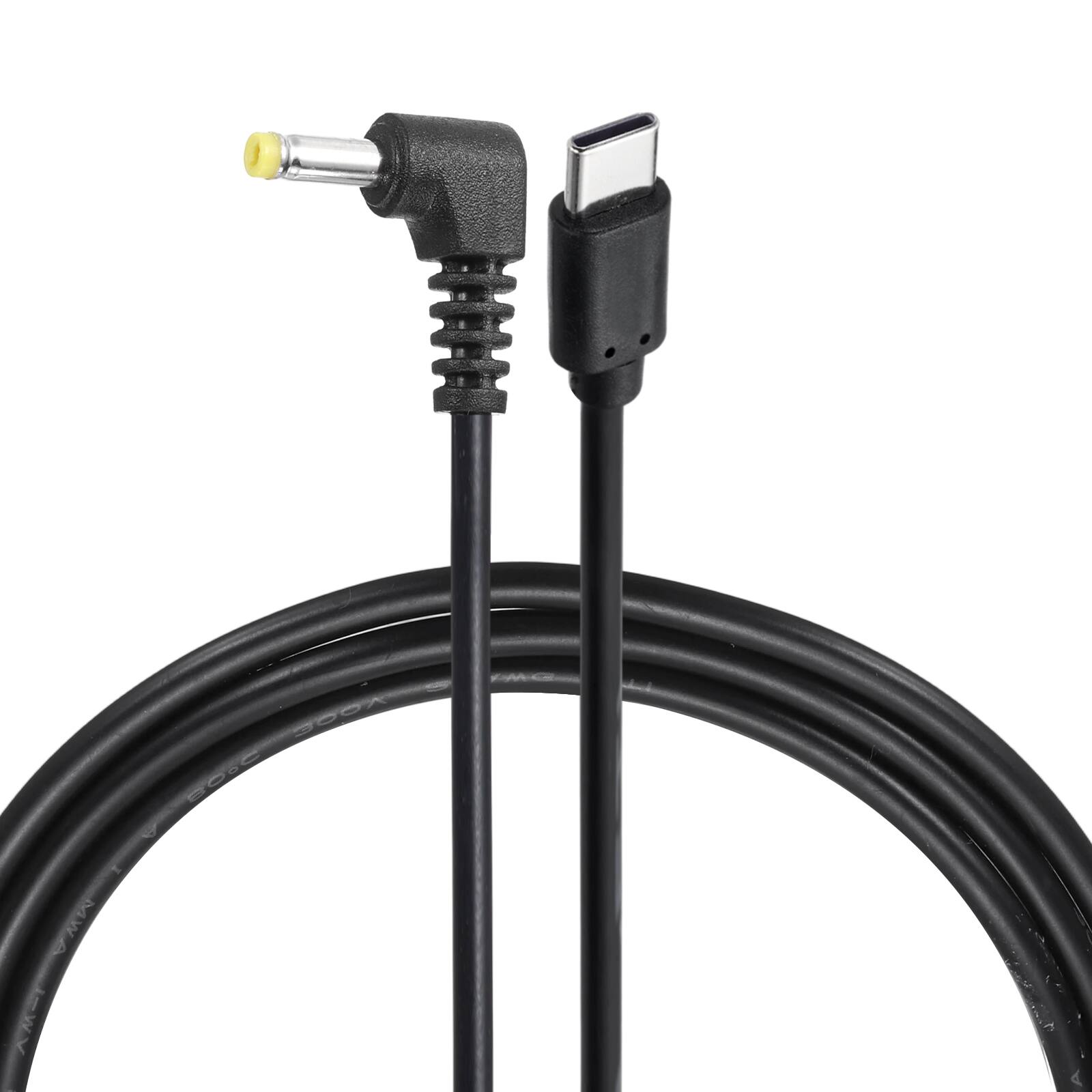 Photos - Cable (video, audio, USB) Unique Bargains  USB C to DC Power Cable, 15V 3A 45W, 4.0x1.7mm, PD Trigger for Laptop, Monitor, Security Camera - Black s2 