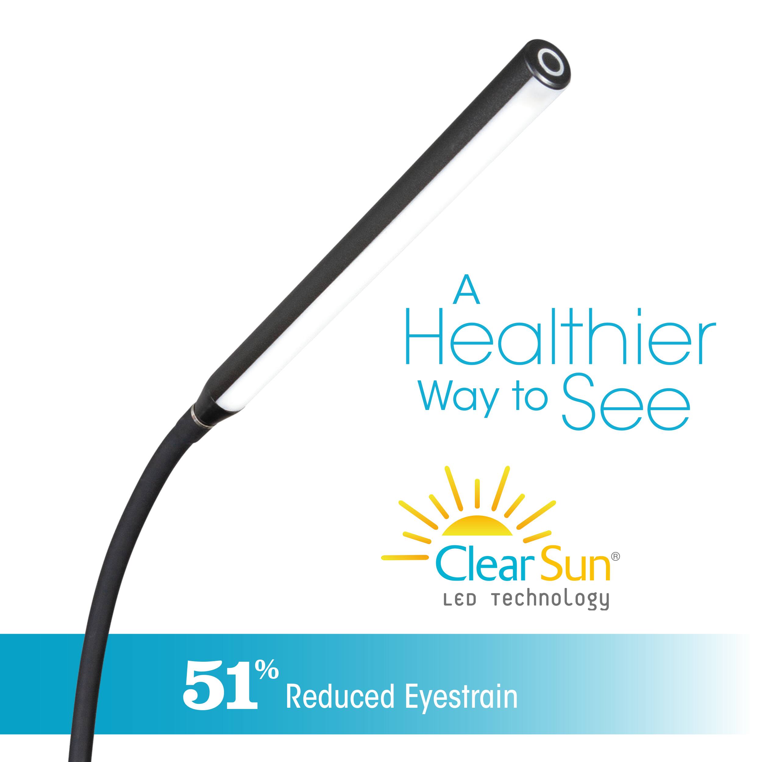 A Healthier Way to See Clear Sun LED Technology 51% Reduced Eyestrain