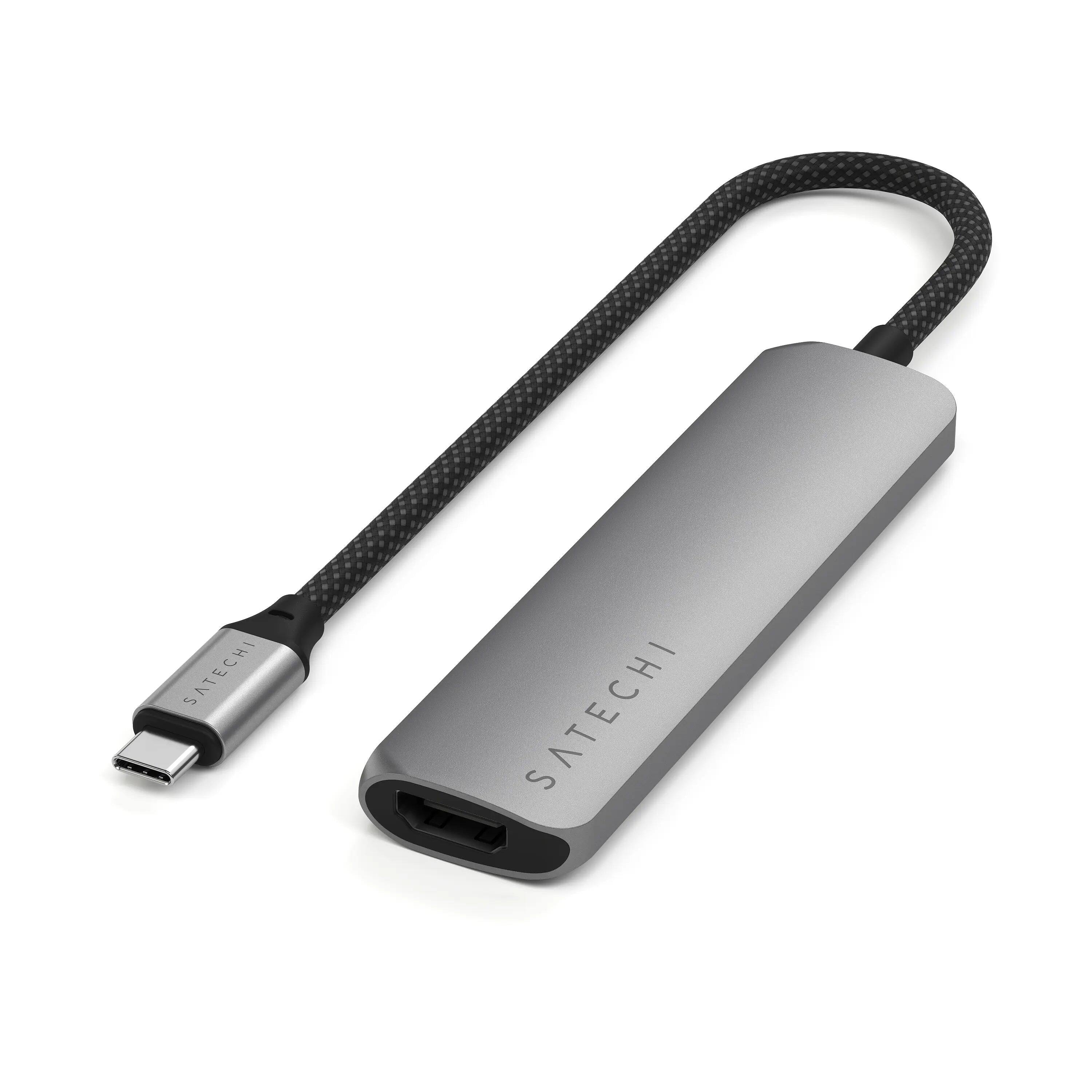 Satechi - 4-in-1 USB-C Hub Multiport Adapter - HDMI 4K@60Hz, 100W PD Charging, 2x USB-A for MacBook Air/Pro M5/M4 - Space Gray price history on PriceWatchPro