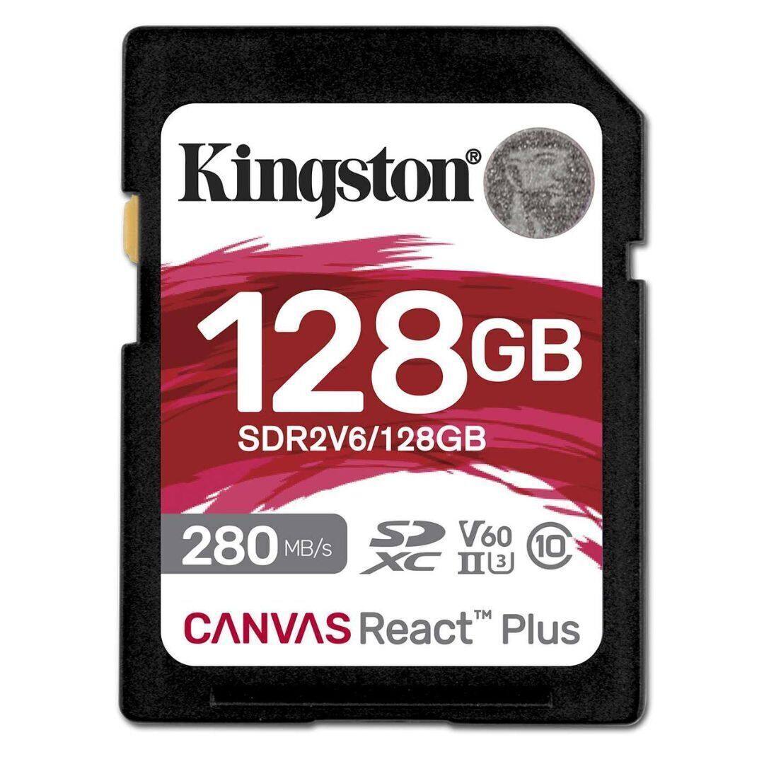 Kingston 128GB SDR2V6/128GB 280 MB/s V60 XC II 10 CANVAS React Plus
