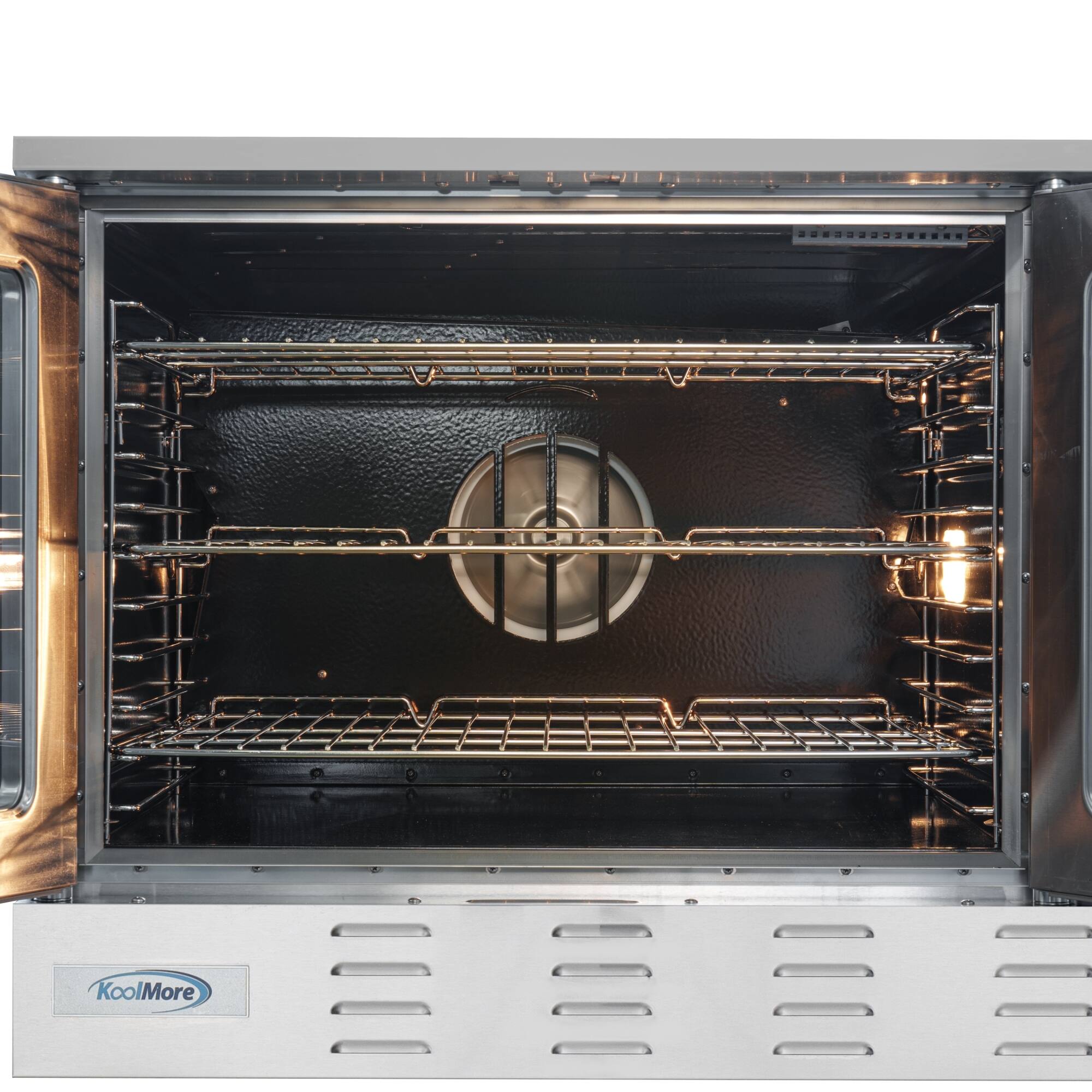 Alt View 5. Koolmore - 38 in. Full Size Single Deck Commercial LP Convection Oven 54,000 BTU (KM-CCO54-LP) - Stainless Steel.