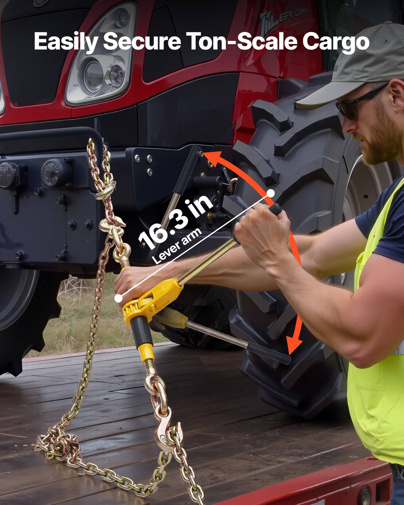 Easily Secure Ton-Scale Cargo  
16.3 in Lever arm