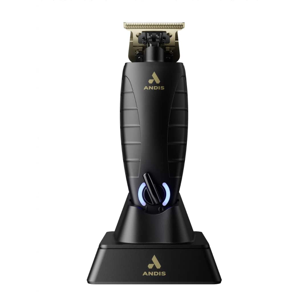 Andis - 74150 GTX-EXO Professional Cord/Cordless Beard & Hair Trimmer – Lithium-Ion, Charging Stand, Black