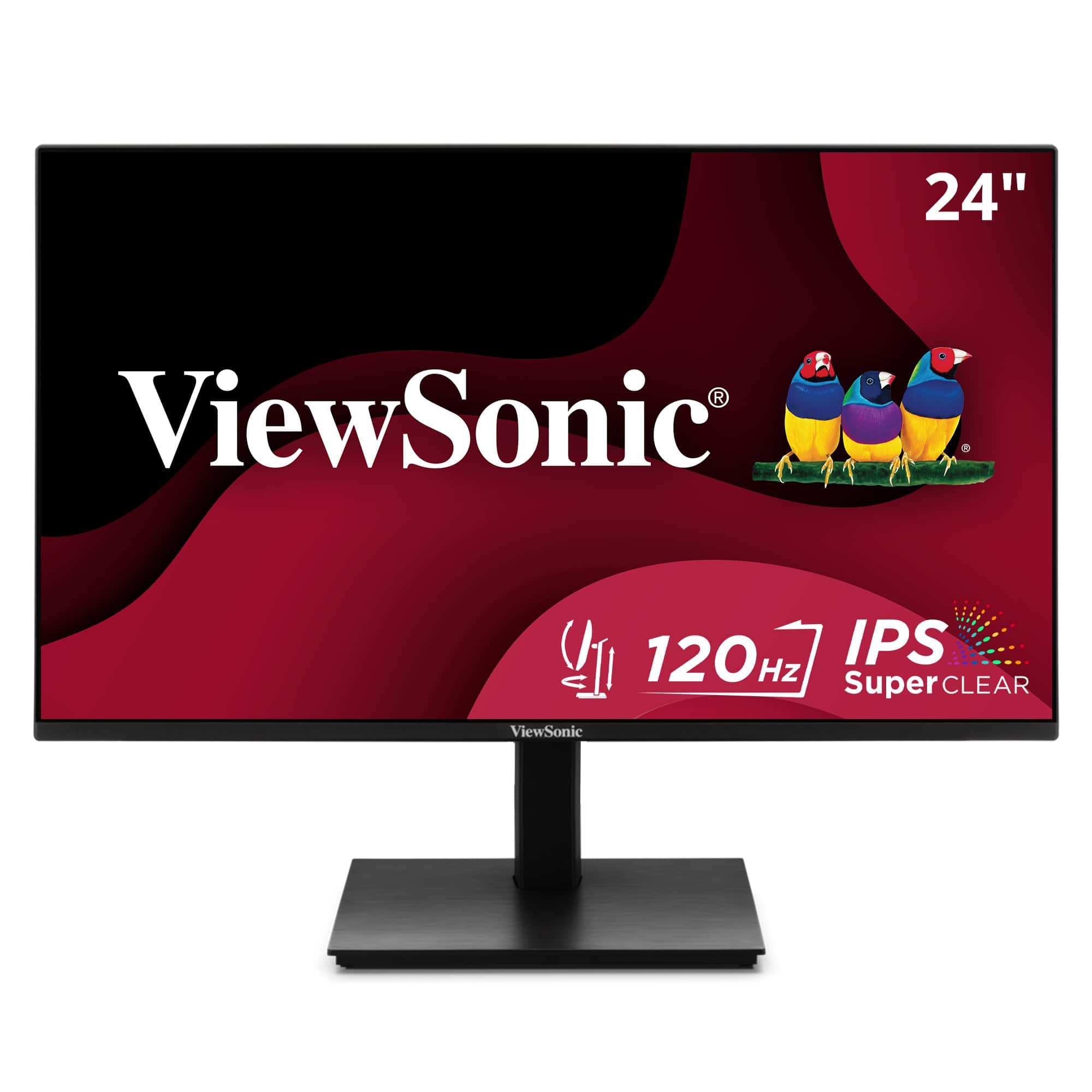 ViewSonic - VA2448-MHJ 24" IPS 1080p 120Hz Monitor, Advanced Ergonomics, Eye Care, HDMI, and VGA Inputs - Black