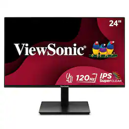ViewSonic - VA2448-MHJ 24" IPS 1080p 120Hz Monitor, Advanced Ergonomics, Eye Care, HDMI, and VGA Inputs - Black