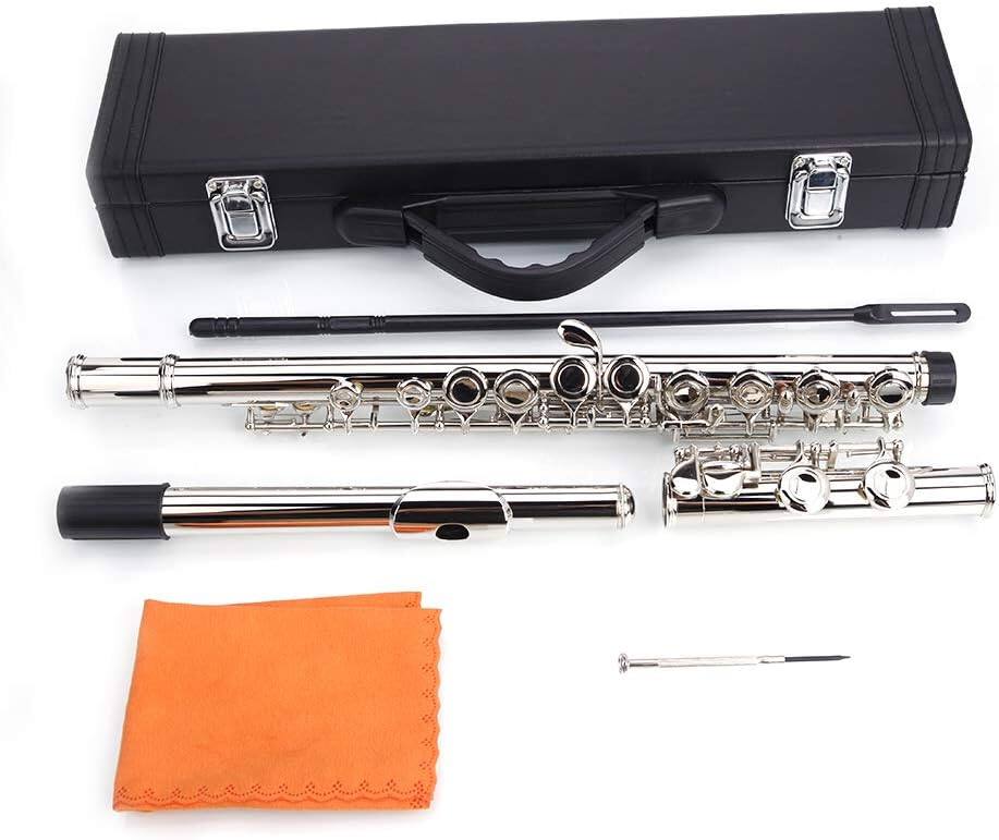 Alt View 2. Winado - C Flutes, 16 Keys, E-split, Orchestra Closed Hole Flute Kit for Beginners & Professionals, 16 Keys Musical Nickel Flute.