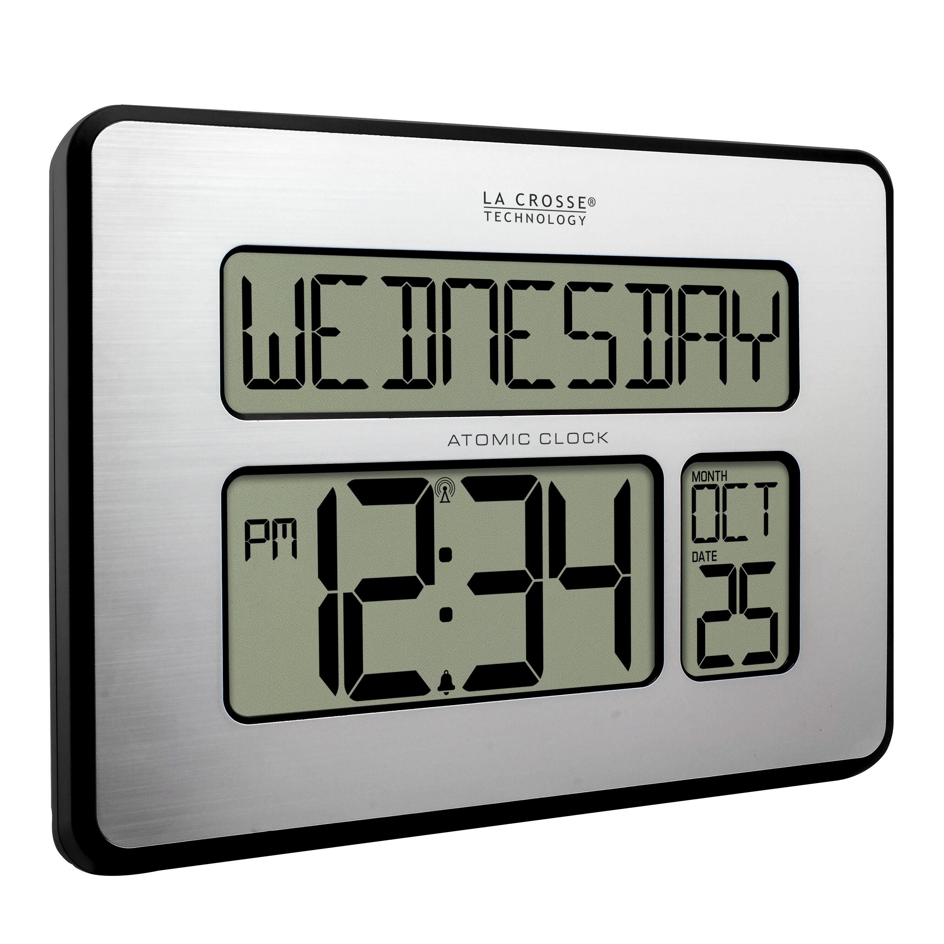 LA CROSSE TECHNOLOGY  
ATOMIC CLOCK  

WEDNESDAY  
12:34 PM  

MONTH OCT  
DATE 25