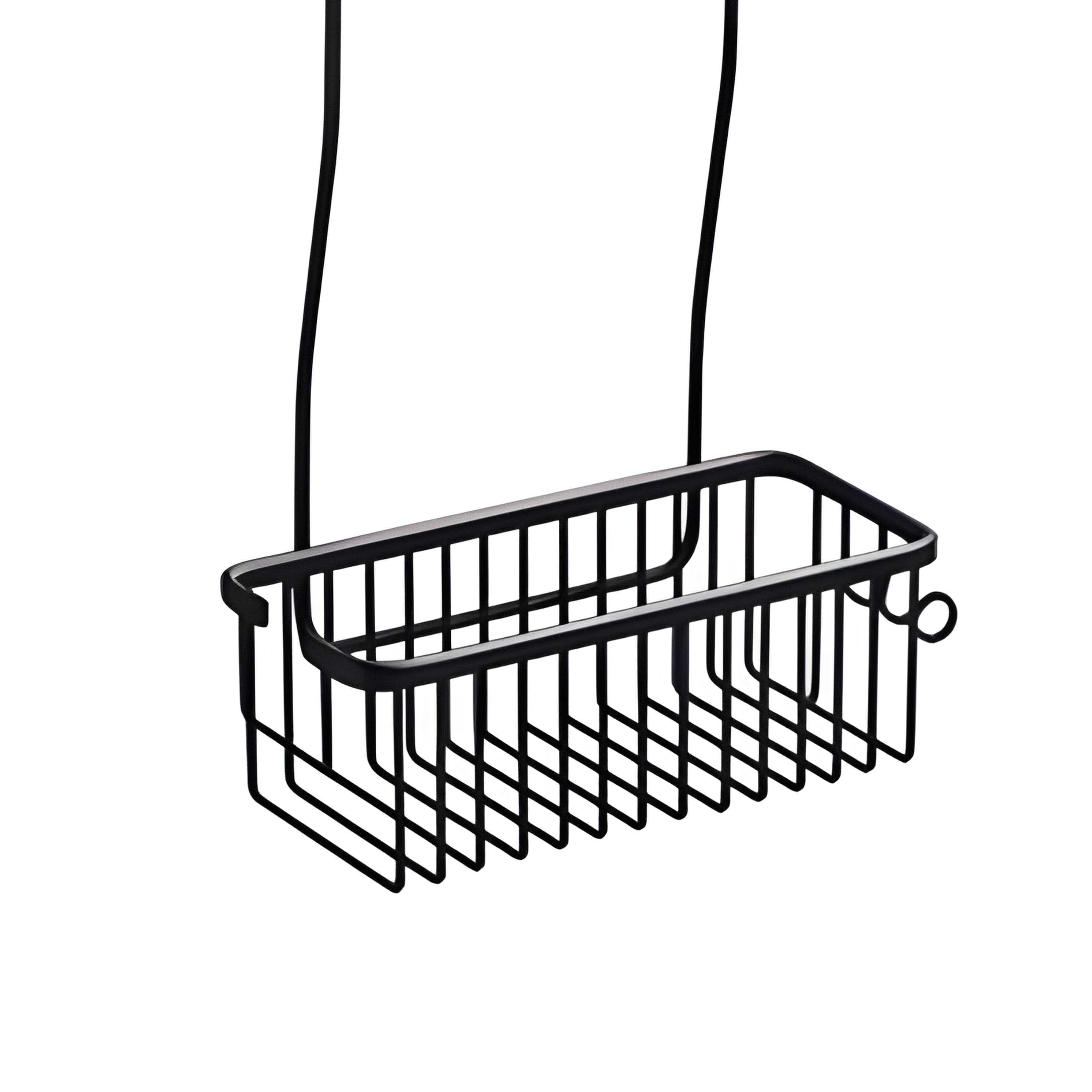 Kitcheniva - Black Aluminium Hang-On Bathroom Shelf - Black