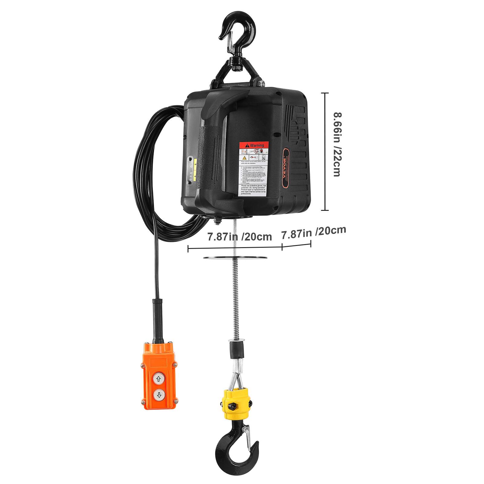 A Warning TEC - - naaa HOARA 8.66in /22cm 7.87in /20cm 7.87in /20cm B