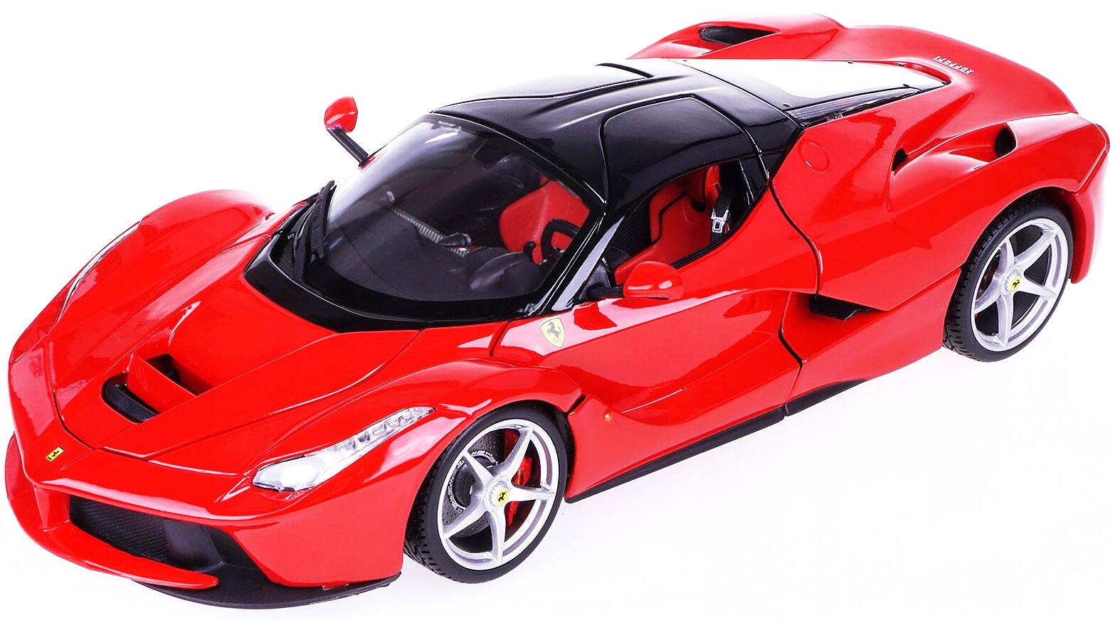 Alt View 4. Bburago - Ferrari LaFerrari F70 Red with Black Top "Signature Series" 1/18 Diecast Model Car by Bburago.