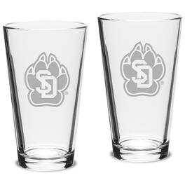 Jardine - South Dakota Coyotes 16oz. 2-Piece Classic Pub Glass Set - Multicolor