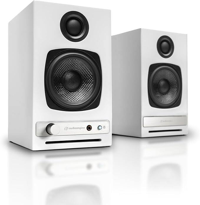 Audioengine - HD3 Next Gen Premium Desktop Speakers System w/Bluetooth aptX-HD (A2-HD) - White