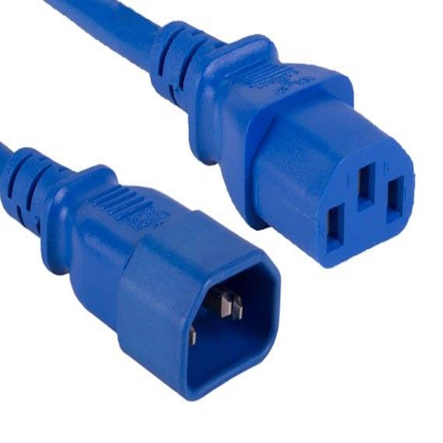 Angle. Sanoxy - SANOXY Cables and Adapters; 4ft 18 AWG Computer Power Extension Cord IEC320 C13 to IEC320 C14, Blue - Blue.