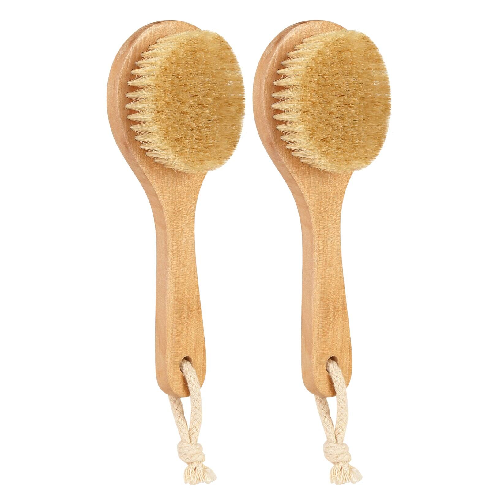 Fitnate - 2 Pack Shower Brush for Bath Shower - Light Brown