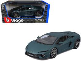 Lamborghini Temerario Matt 1/18 Diecast Model Car by Bburago - Blue Metallic