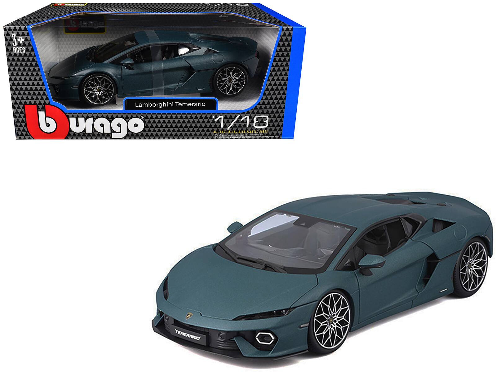 b urago  
3+ AGES  
Lamborghini Temerario  
1/18  
PLASTIC TEU TEMERARIO