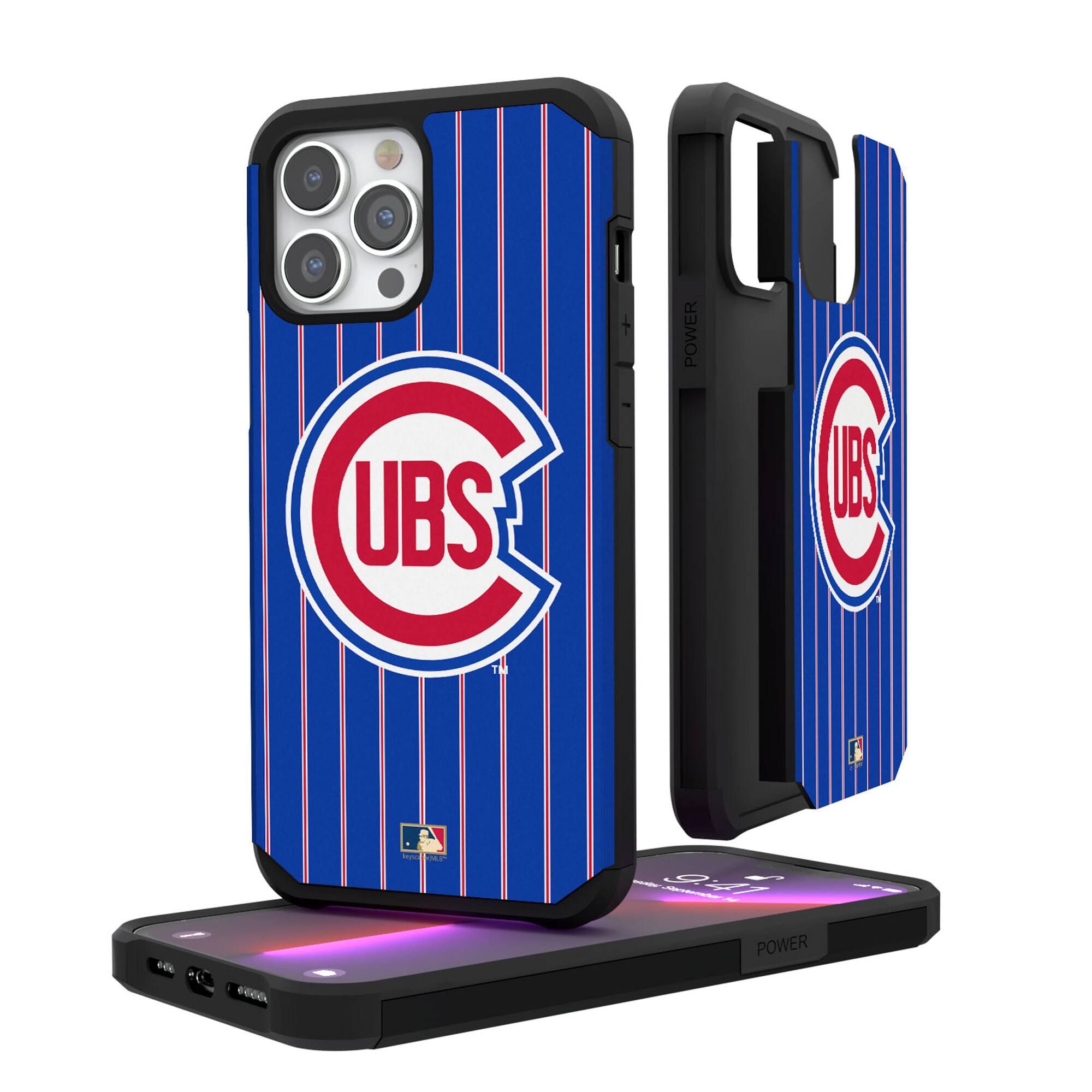 Keyscaper - MLB - Chicago Cubs Pinstripe Cooperstown Design iPhone Rugged Case - 15 Pro Max - Multicolor price history on PriceWatchPro