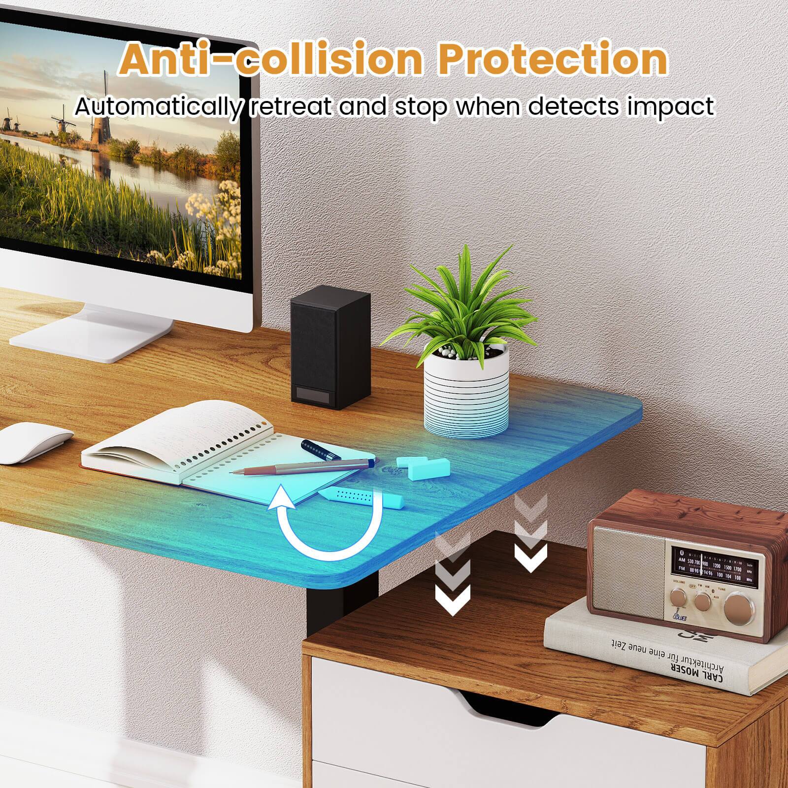 Anti-collision Protection  
Automatically retreat and stop when detects impact