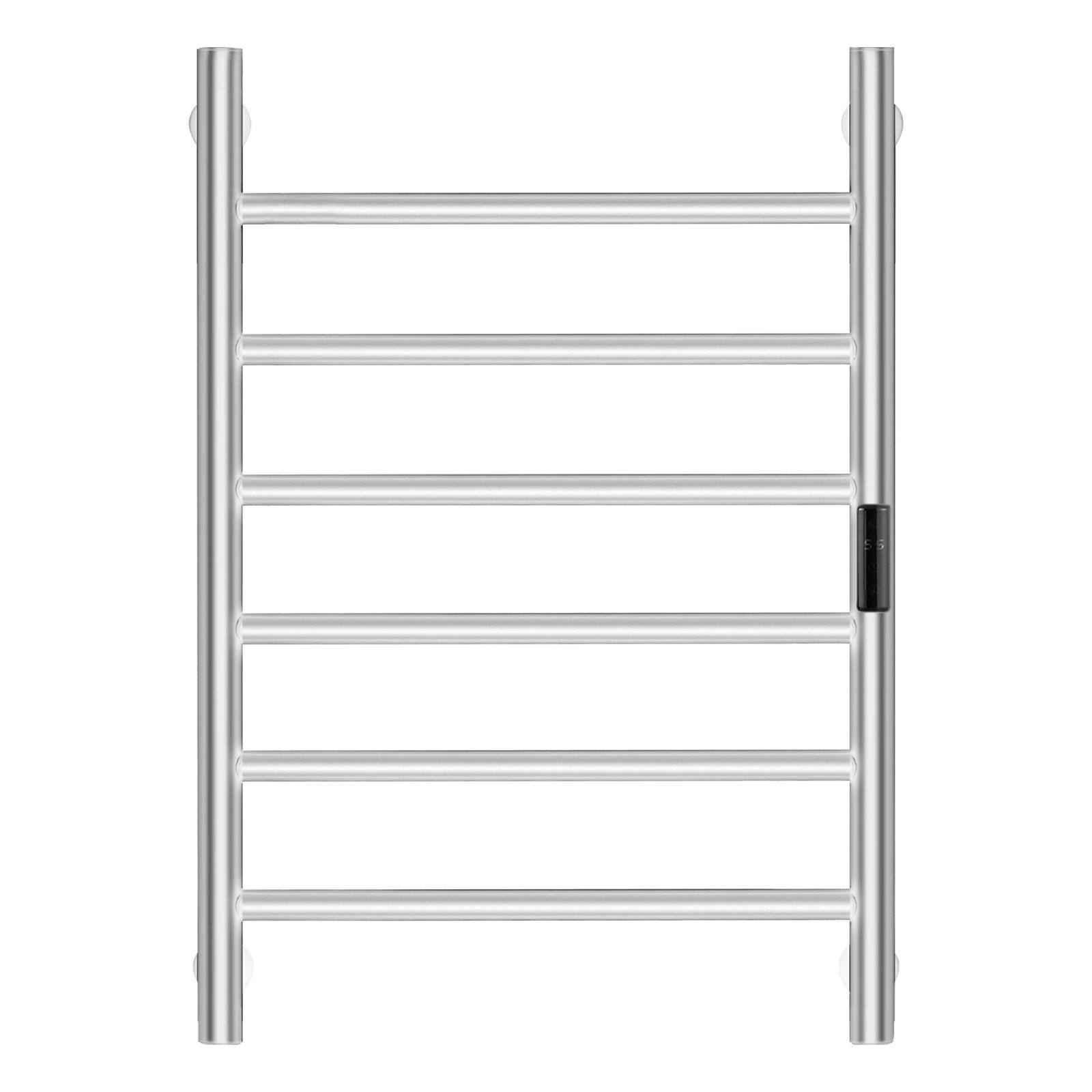 Alt View 9. Glintex - 6 Bars Towel Warmer Rack Wall Mounted, IPX5 Waterproof Heater with Timer & 5-Level Adjustable Temperature - Black.