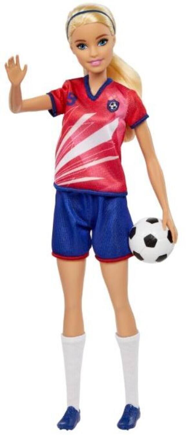 Alt View 3. Mattel - Barbie I Can Be Soccer Player, Blonde, Red & Blue Uniform   - Collectibles - Multicolor.