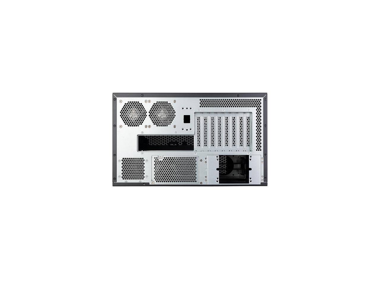 Alt View 5. SilverStone - SilverStone RM600 6U Rackmount Chassis featuring Dual PSU Compatibility and Triple 360mm Radiator Support - Silver.
