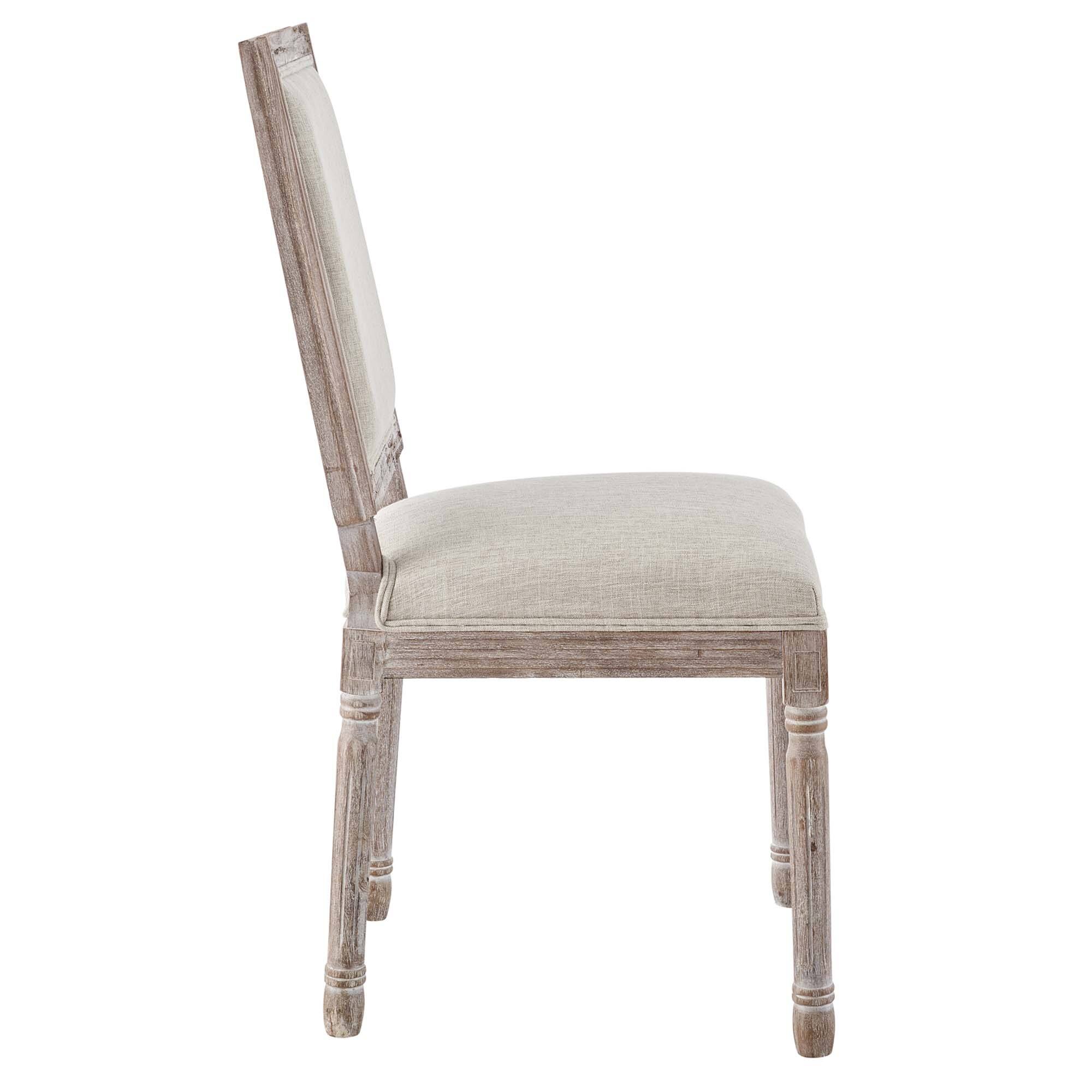 Alt View 2. Modway - Court Upholstered Fabric Dining Side Chair Set of 2 by Modway - Beige.