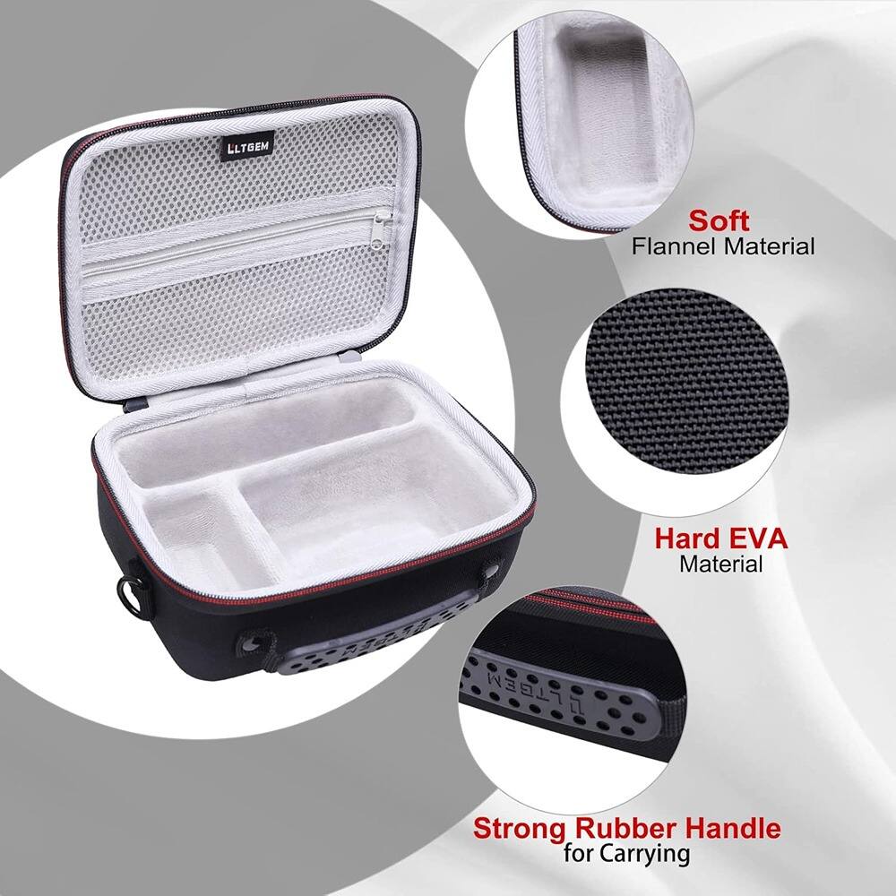 LLTGEM Soft Flannel Material Hard EVA Material Strong Rubber Handle for Carrying