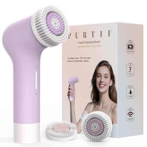 Vulpecula Spade - Electric Facial Cleansing Brush - Rechargeable Silicone Face Scrubber exfoliator,Face Pore Cleansing Brush,3