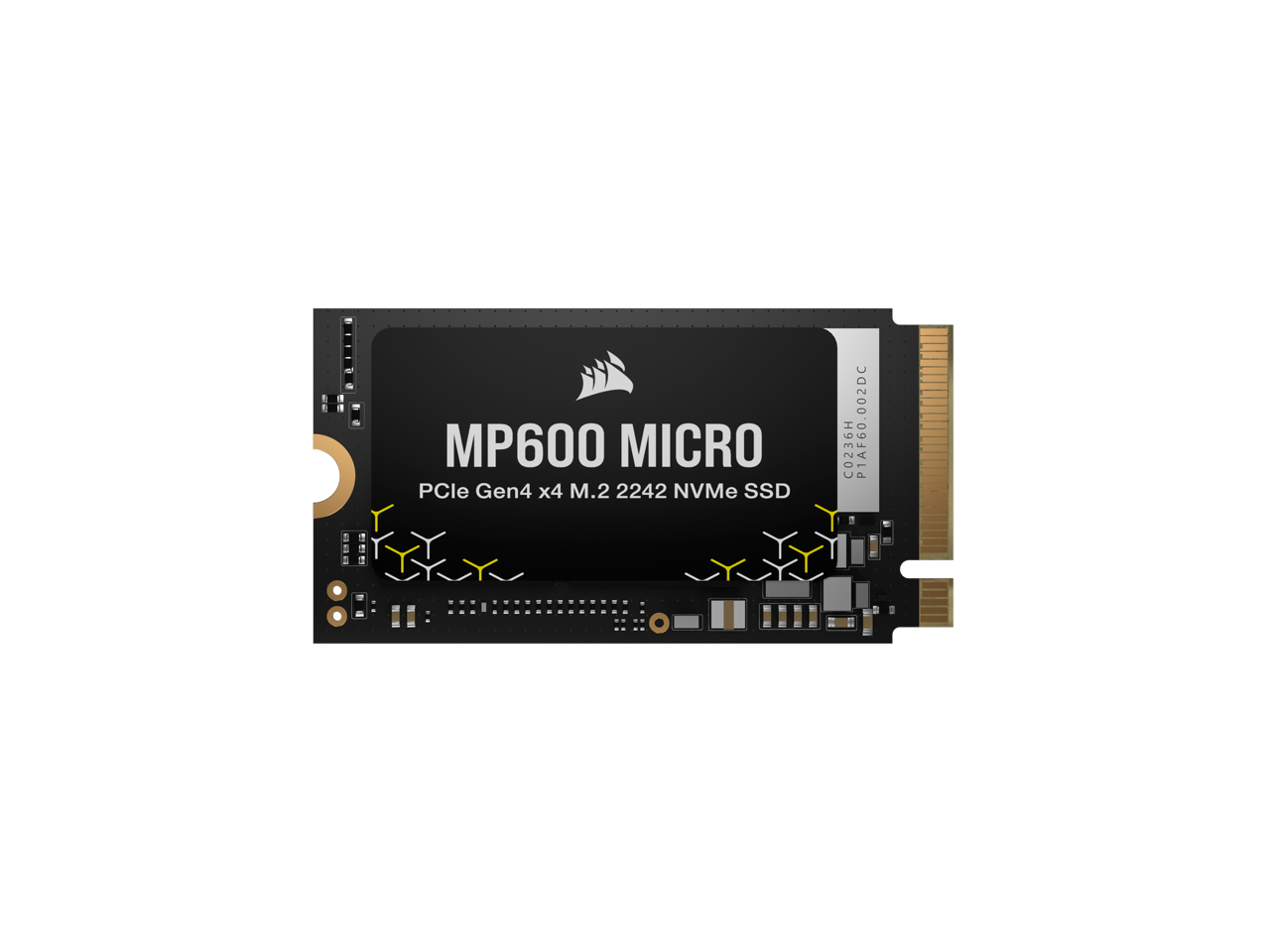 MP600 MICRO  
PCIe Gen4 x4 M.2 2242 NVMe SSD  
002DC C0236H 1AF60.0020