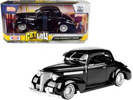 1939 Chevrolet Coupe Lowrider "Get Low" Series 1/24 Diecast Model Car by Motormax - Black