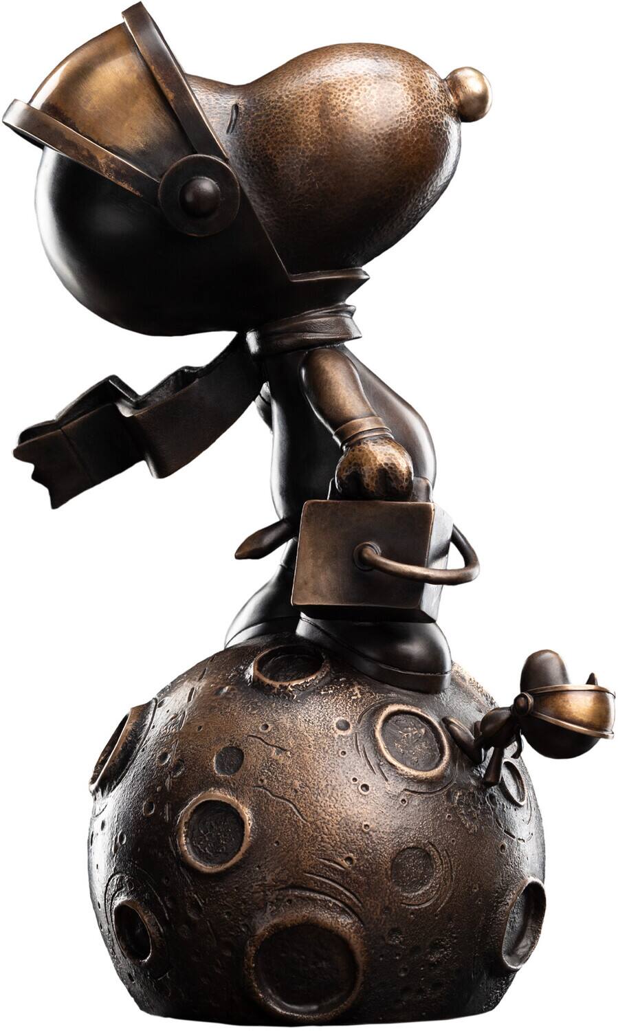 Alt View 4. Weta Workshop - Weta Workshop Bronze Statue - Peanuts - Snoopy: First Beagle on the Moon   - COLLECTIBLES - Multicolor.