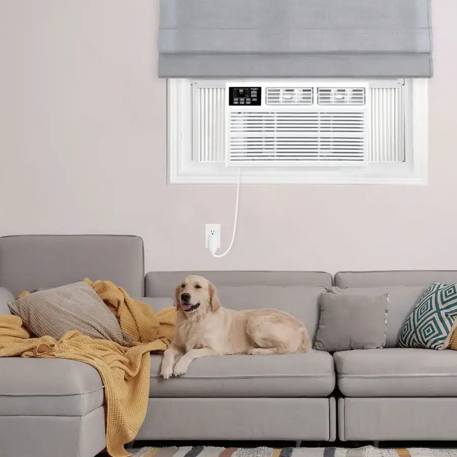 Alt View 15. Whirlpool - 350 Sq. Ft. 8,000 BTU Window Mounted Air Conditioner with Supplemental Heat - White.