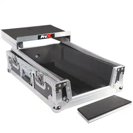 Front. ProX - ProX XS-RANE72LT 11" ATA-300 Style Gig Ready Flight/Road Case with Laptop Shelf for Rane Seventy-Two DJ Mixer, Silver on.