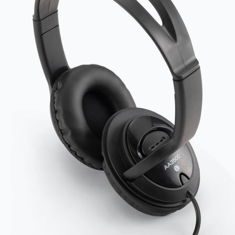 Alt View 6. On Stage Stands - On-Stage AA3500 Wired Closed-Back Accurate Audio Headphones, Black - Black.
